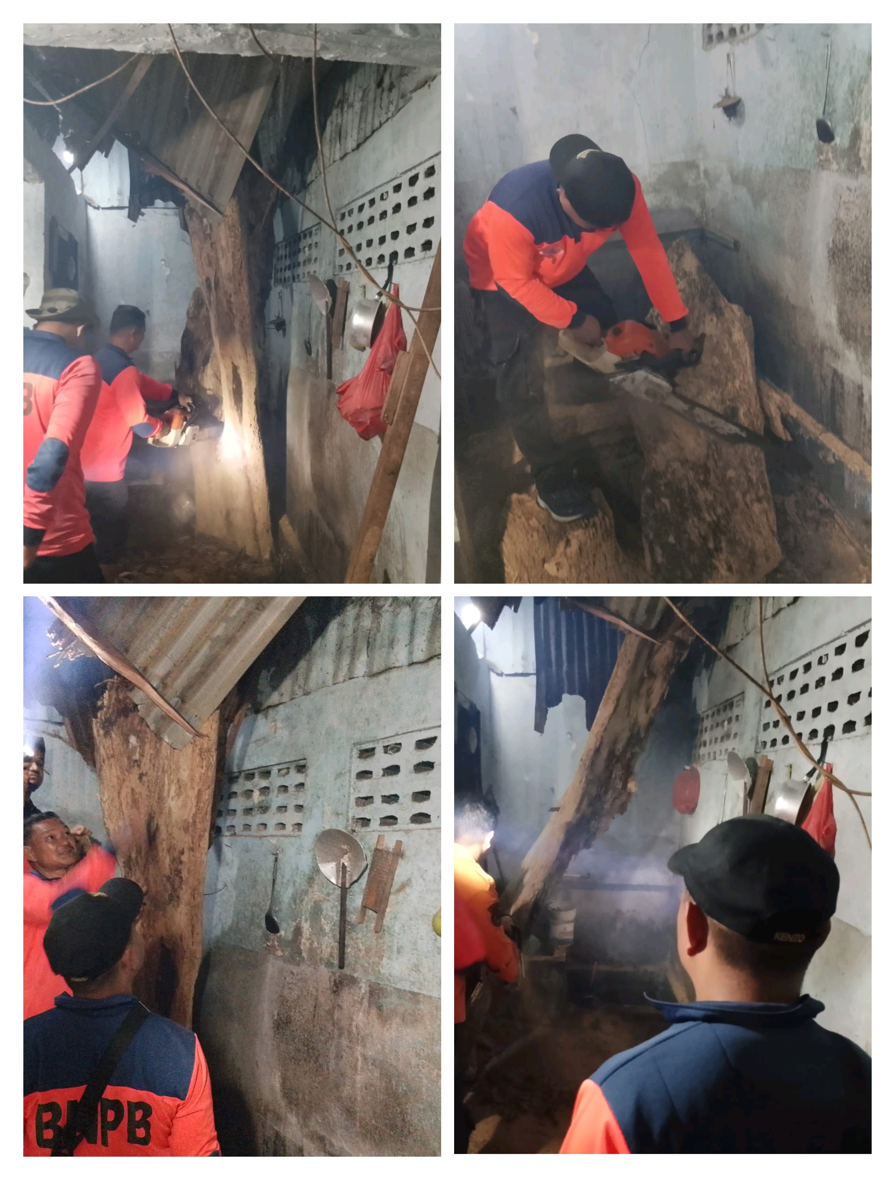 Evakuasi Pohon Mengenai Rumah Warga