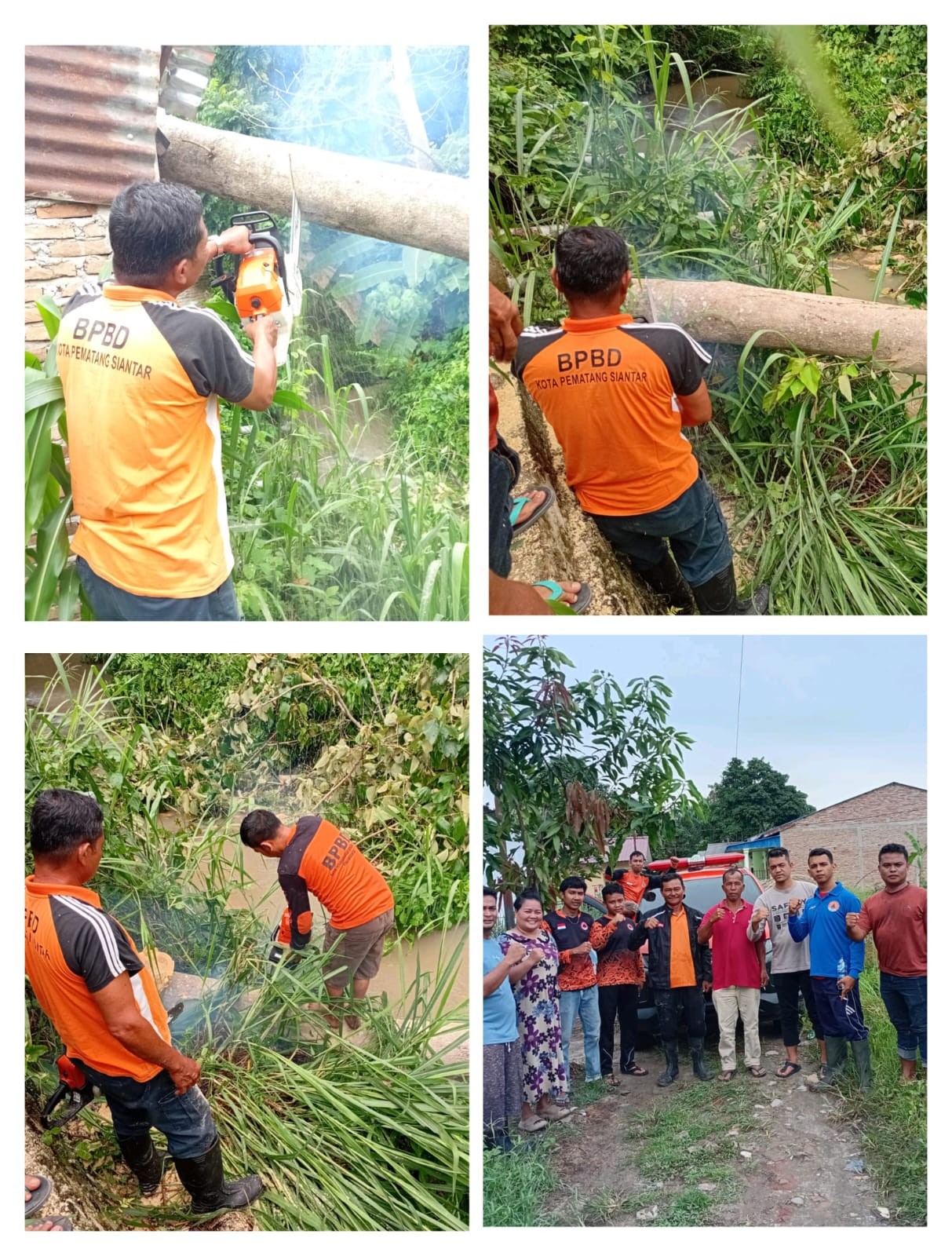 Evakuasi Pohon Tumbang Menimpa Rumah Warga